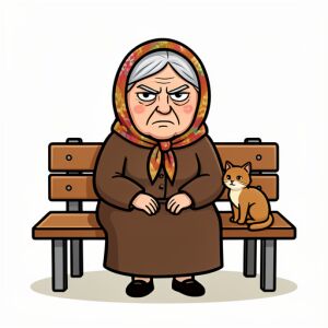 Бабка на лавочке