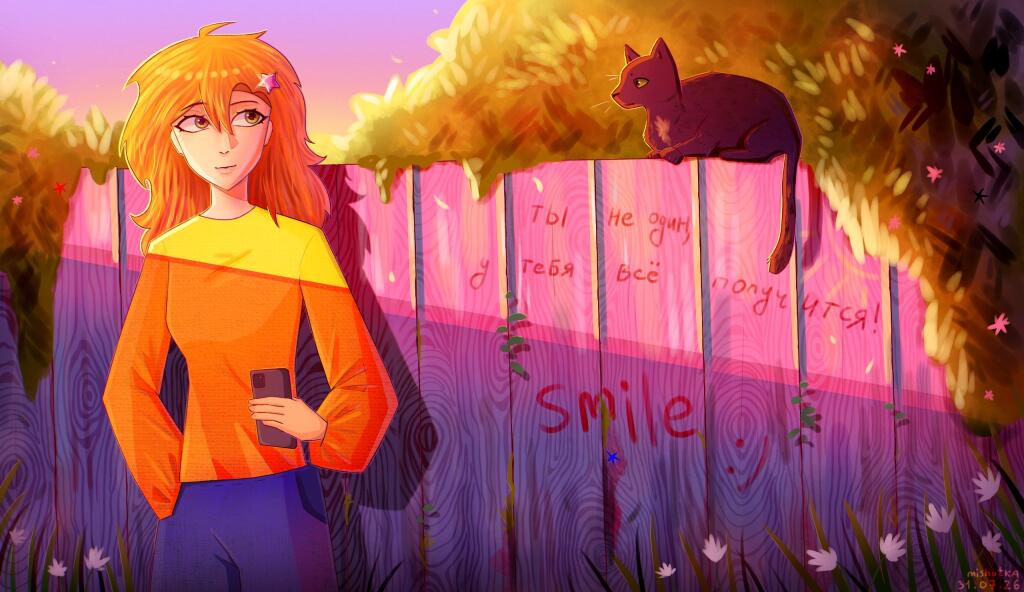 *. : ｡✿ * ﾟ * .: ｡ ✿ * ﾟ  * . : ｡ ✿ * Всё будет хорошо!  Нарисовала дл...