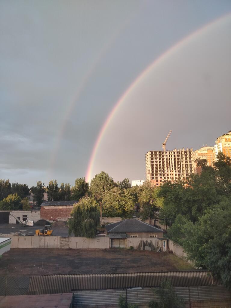 Сегодня была двойная радуга 💞
