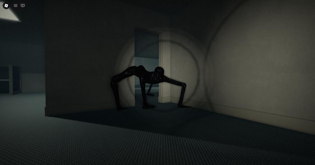 Скриншот из игры Roblox, где два персонажа с неоновыми контурами стоят спиной к камере на фоне синего города (2 из 5)