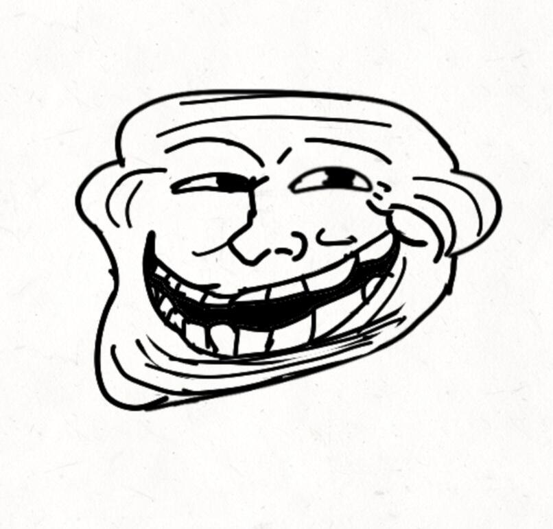 Моя попытка нарисовать троллфейс...