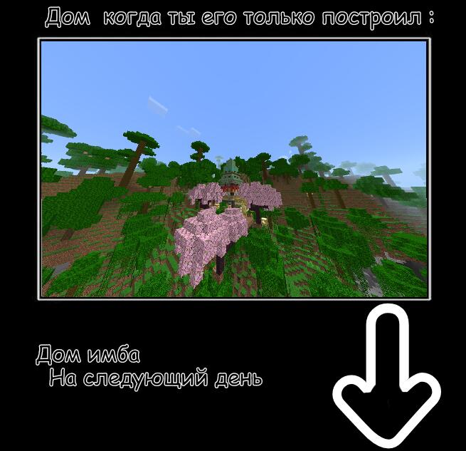 Когда построил новый дом. На следующий игровой день:🏚️