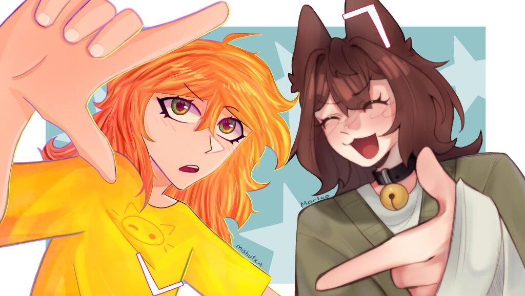 Офигенный коллаб с Морико! 
ヾ(≧▽≦*)o 💗