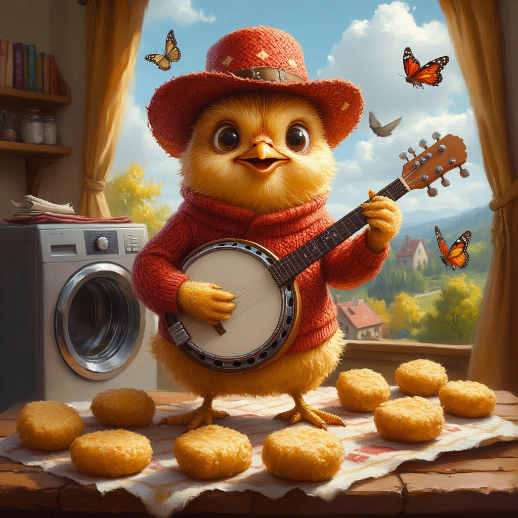 Наггетс знаешь ли я кто Я Наггетс КУРИНЫЙ! Нет картофельный! Стоп что за шляпа? Играю что-то БАНДЖО наверно! Крыша! Высо