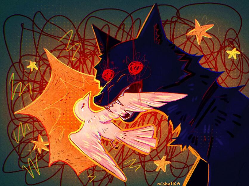 Птичку жалко 😭😭😭
Нооо мне нравится палитра 
⚡💥✨⭐💫ミミ☆