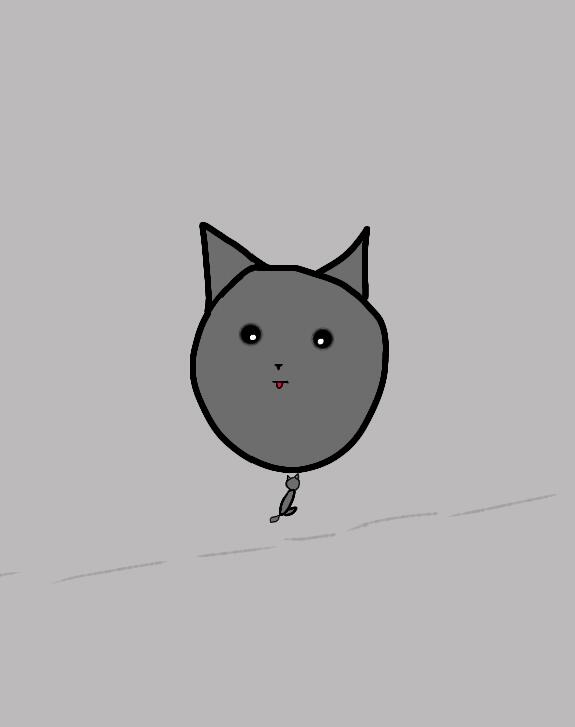 Большой коть смотрит на млую маленькость:3