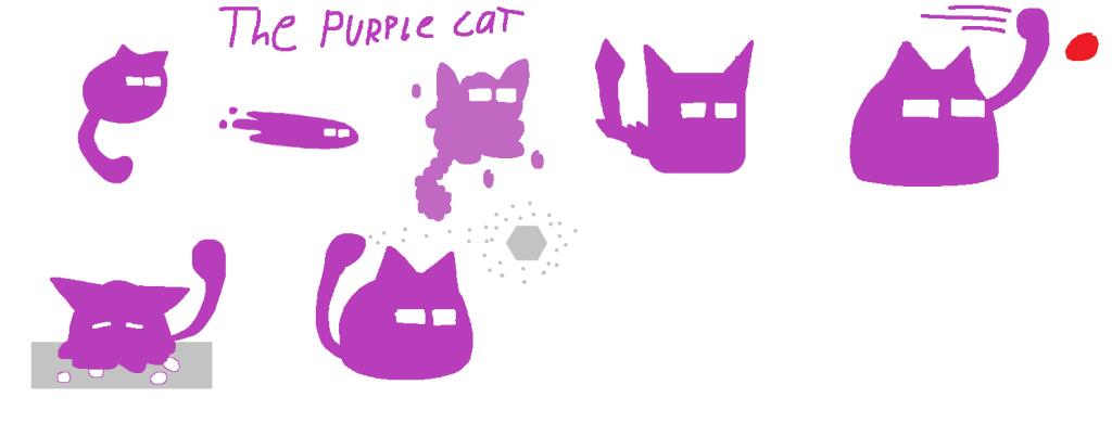 Решил нарисовать (точнее заредизайнить) фиолетового кот из Cats are liquid :/