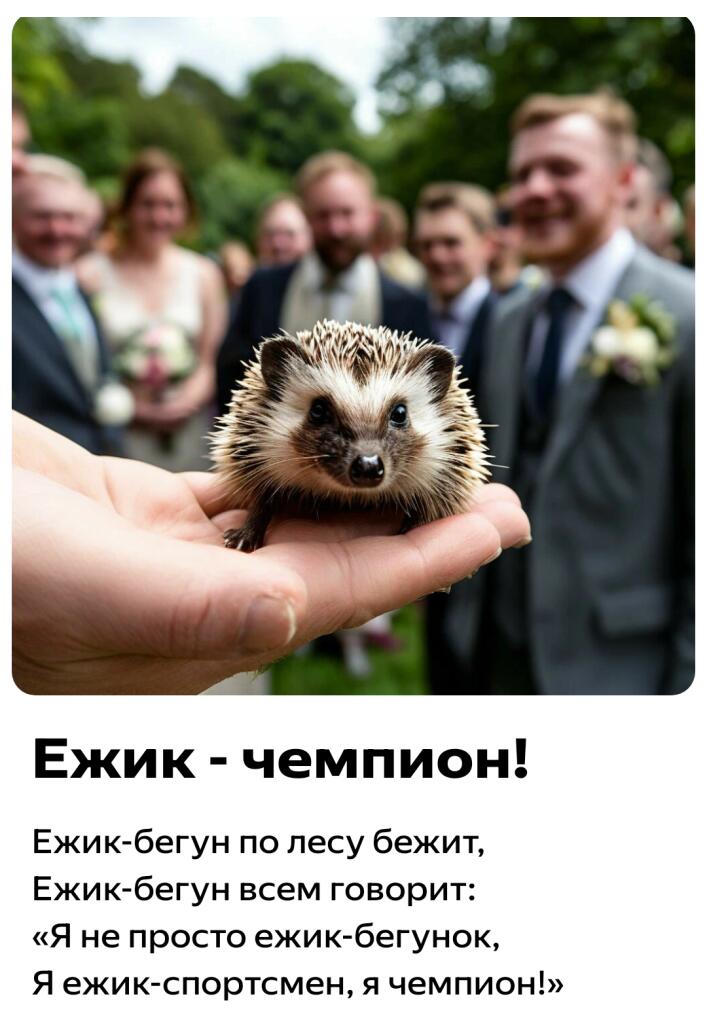 песня про ёжика-бегуна
