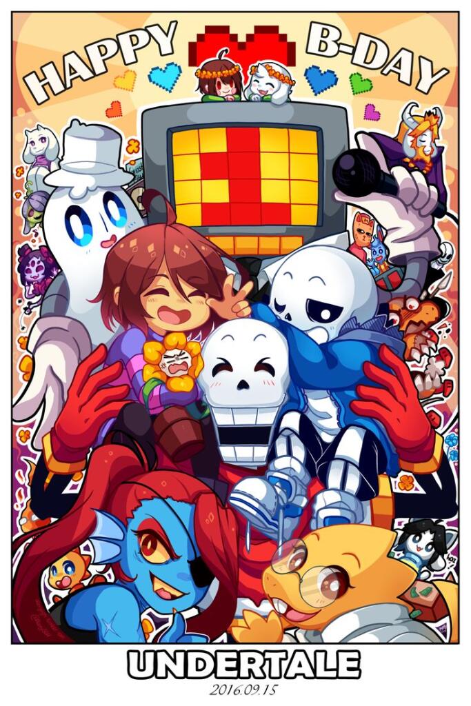 Сегодня угадайте что? Сегодня 10-летие Undertale!!