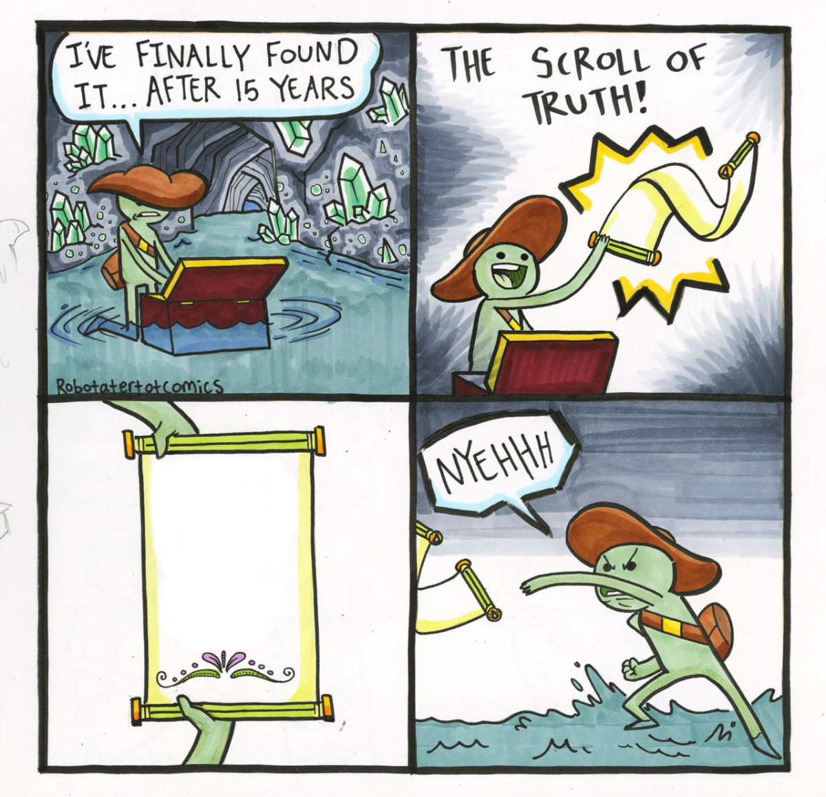 Шаблон мема «Свиток правды» (The Scroll Of Truth)