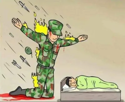Шаблон мема «Тихий защитник»