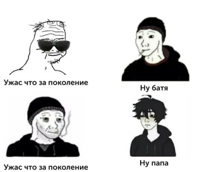 Шаблон мема «Ужас, что за поколение»